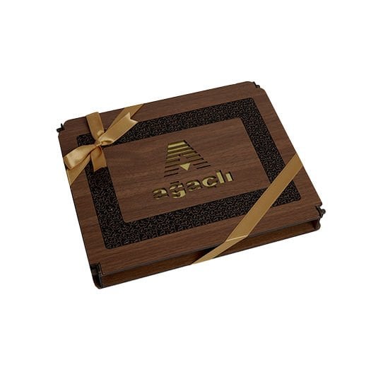 DERİLİ AHŞAP KUTULU ÇİKOLATA AĞAÇLI