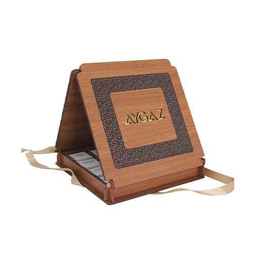 AYGAZ PLAKETLİ AHŞAP KUTU