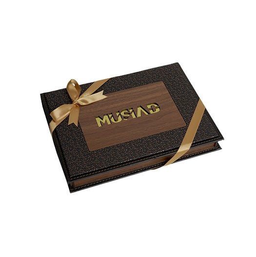 MÜSİAD DERİLİ AHŞAP KUTU