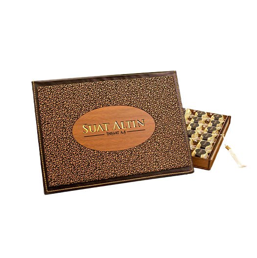 SUAT ALTIN DERİLİ AHŞAP KUTU