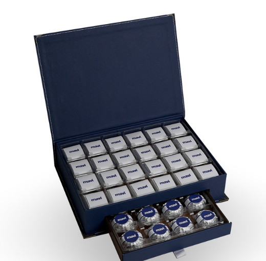 Ahşap Kutulu Çikolata Mavi